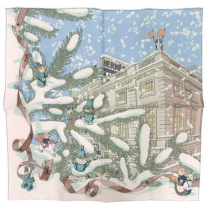 HERMES White Scarf